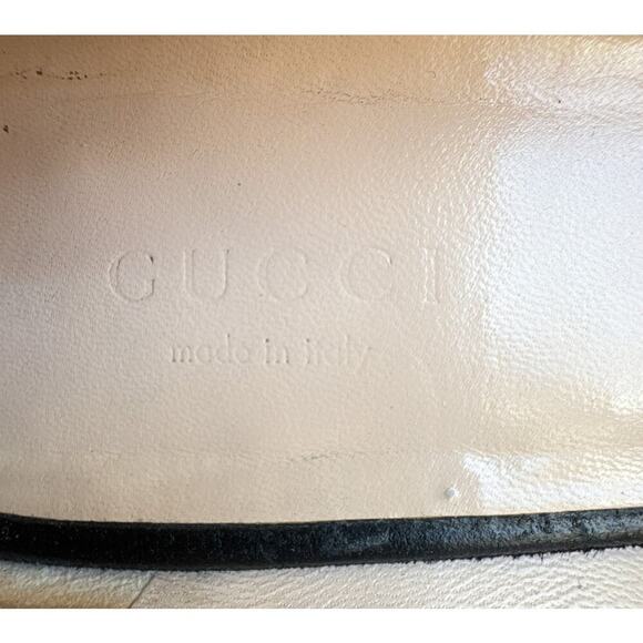 Gucci GG Marmont Fringe Block Heel Pumps Black Suede 39 - Picture 6 of 13